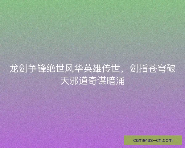 龙剑争锋绝世风华英雄传世，剑指苍穹破天邪道奇谋暗涌